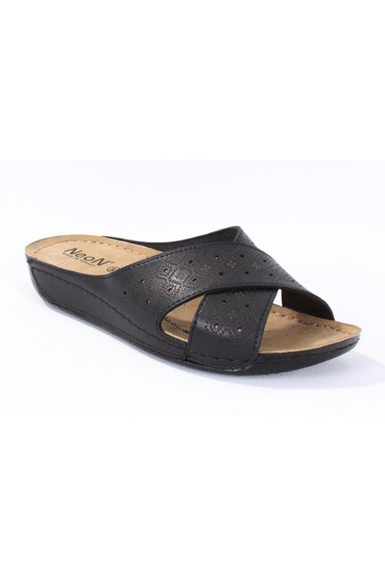 Dza37-513 Black Daily Orthopedic Women's Slippers