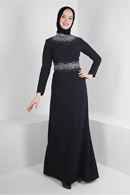 Alvina YAKASI VE BELİ TAŞLI ABİYE ELBİSE 50377 - Fiyatı, Yorumları