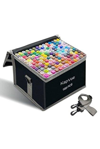 KAPVOE 168'li Çift Uçlu Touch Marker Art Tasarım Kurecolor Twin