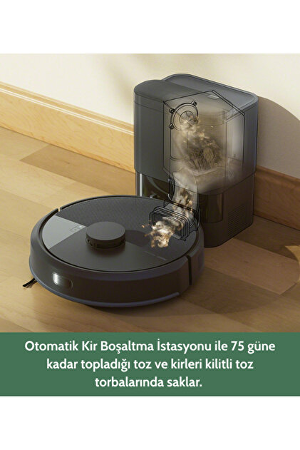 iRobot Roomba 105 Combo AutoEmpty Robot Süpürge ve Paspas (Siyah
