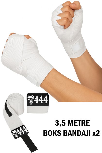 Boks Kickbox Muay Thai Sanda El Bandajı 3,5 Metre X 2 Adet Çift Boks Bandajı Sargı Bandaj