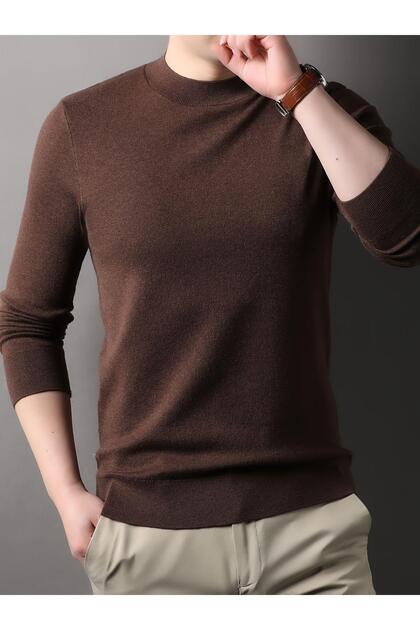 Slim Fit Yarım Balıkçı Yaka Triko Kazak