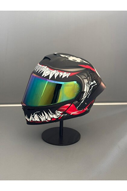 WOSEN Ws-202 Güneş Gözlüklü Çene Açılır Kask Siyah Vizörlü H1