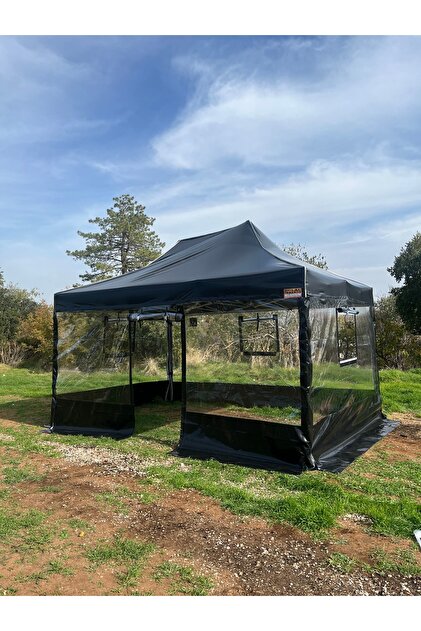 3x4.5 etrafı şeffaf ile kapalı gazebo çadır standart model