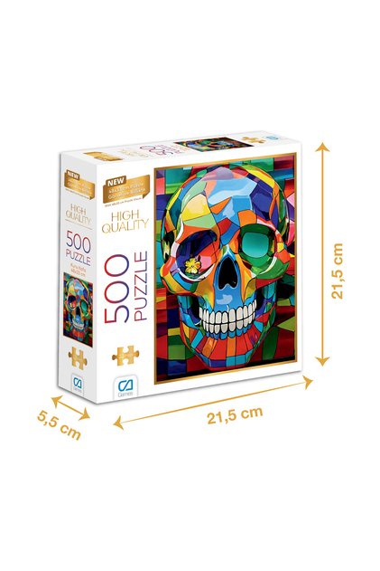 Renkli Kuru Kafa 500 Parça Sanatsal Hobi Puzzle Yapboz