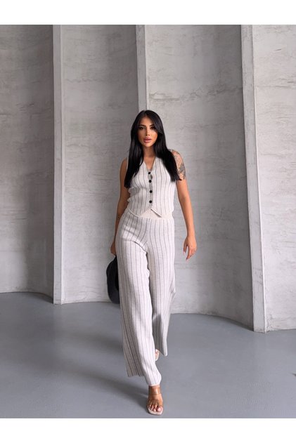Classic Vest Pants Two-Piece Knit Set