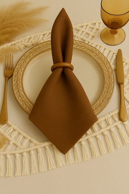 Light Oak Color Set of 8 Wood Presentation Natural, Napkin Holder, Ring Napkin Ring - Wedding Invitation Organization