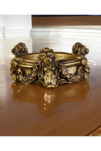 Royal Dekoratif Kadın Figürlü Küllük Gold 12x10 cm Tasarım Kül