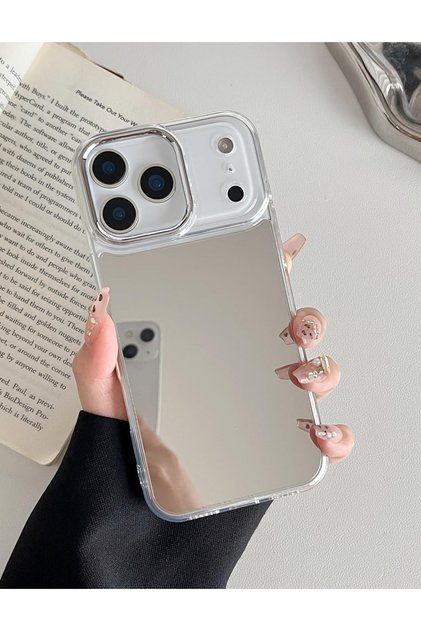 iPhone 17 Pro / 18 Pro Uyumlu Aynalı Kılıf Kadınlar Makyaj Tazeleme Darbeye Karşı Dayanıklı Kapak