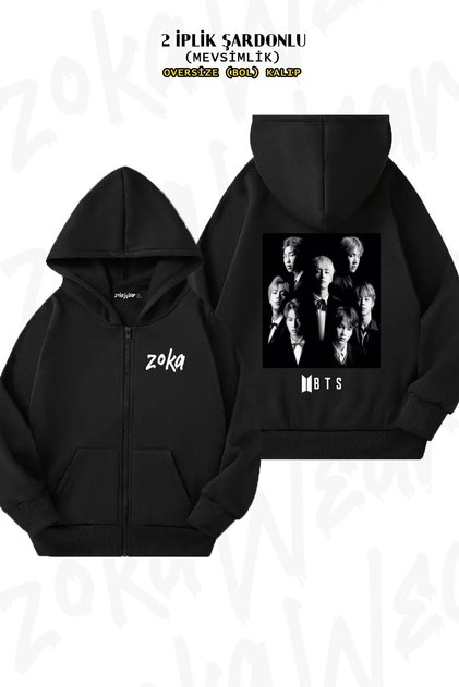 ZOKAWEAR Unisex Bts, Dynamite Baskılı Oversize Sırt Baskılı
