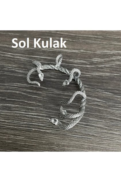 Ear Cuff Multiple Snake Design Nail Model S+ Quality 316L Stainless Tarnish-Free Steel Earring Single Piece