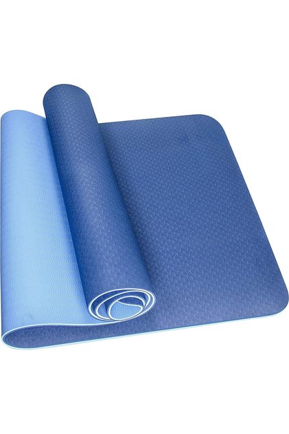 Eco TPE Yoga Mat EM-9304-B Non-Slip 6mm Thick for Yoga, Pilates & Home Workouts Blue