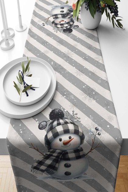 Runner Winter Tale Patterned Suede Woven 140*40 cm