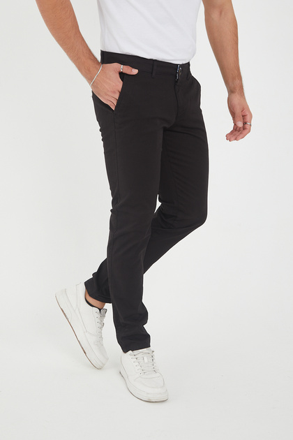 Pantaloni chino confortabili din lycra slimfit de iarnă pentru bărbați