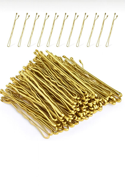 50Adet Kaliteli Gold Tel Toka 5CM Kadın Saç Aksesuar Bob Pin Topuz Tutucu Toka Mezuniyet Kına Nişan Düğün Tokası