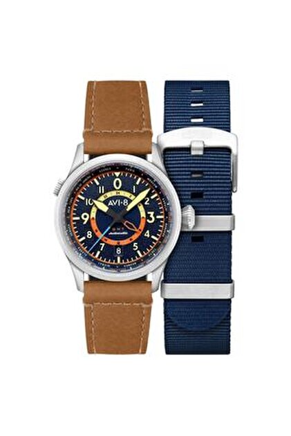 AVI 8 AVI-8 FLYBOY GMT AV-4120-05 Otomatik (Seiko NH34 Mekanizmalı
