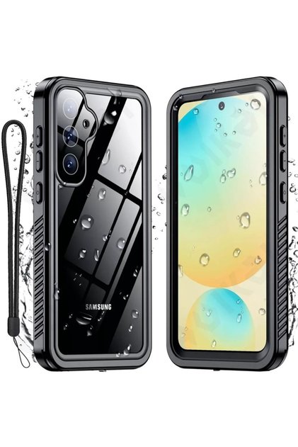 Кейс за Samsung Galaxy S25, Водоустойчив IP68 калъф, Цяло тяло, Водо- и прахоустойчив, Черен