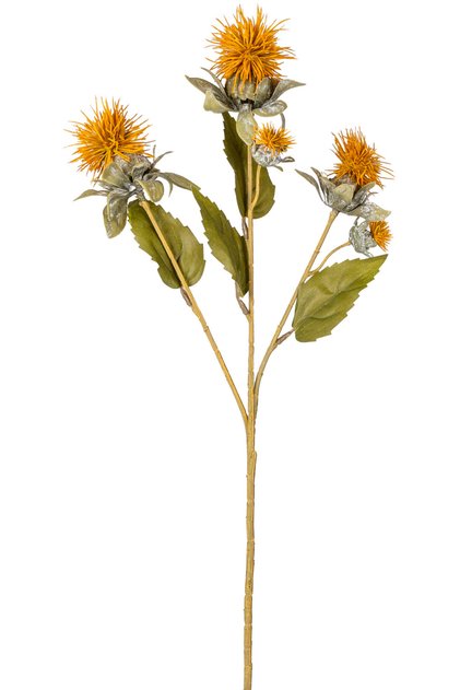 Yapay Bitki, Dikenli, Sarı - 56 cm