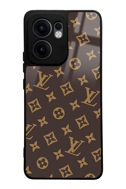 Oppo Reno 13F Brown Lv Design Glossy Phone Case Compatible
