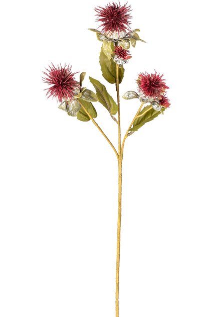 Yapay Bitki, Dikenli, Bordo - 56 cm