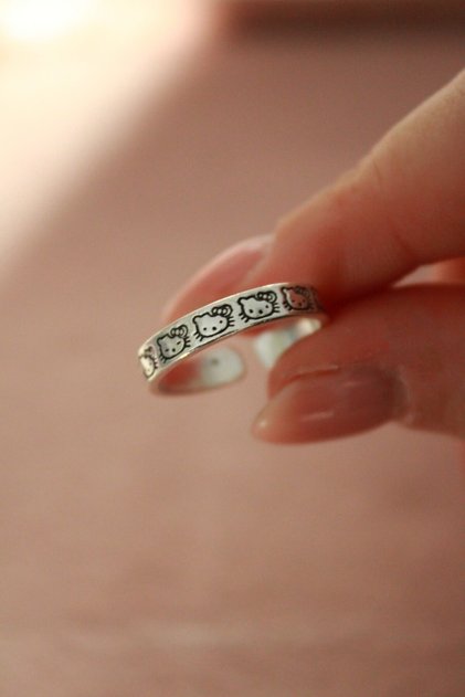 Hello kitty adjustable wedding ring