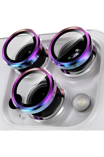 iPhone 16 Pro/16 Pro Max Προστατευτικό Φακού Κάμερας, HD, Αντιχαρακτικό, Αντικραδασμικό, Ουράνιο Τόξο