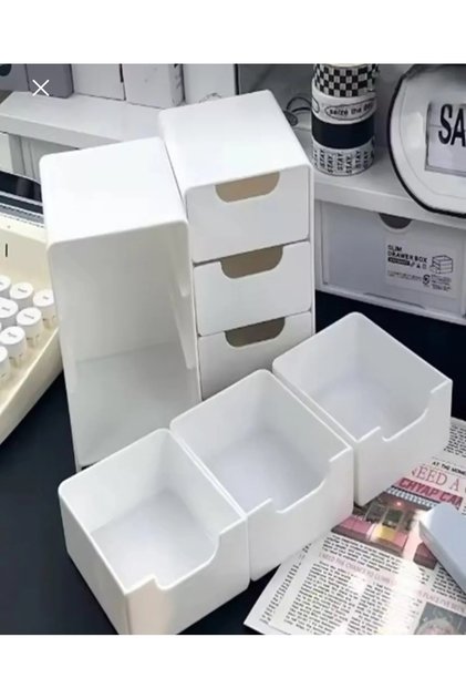 1Pc Mini Drawer Organizer 3-Drawer Multi-Purpose Organizer-Jewelry Hobby Accessory Organizer