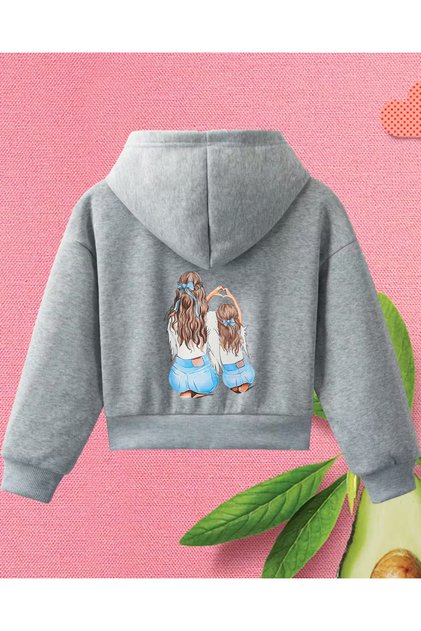 Kız Çocukları için Baskılı Ceket