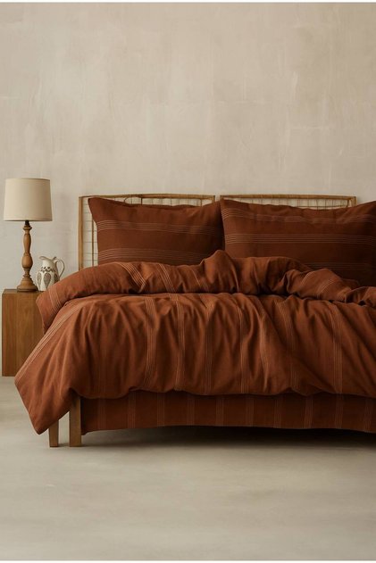 Natural Buldan Duvet Cover Set Double Size with Elastic