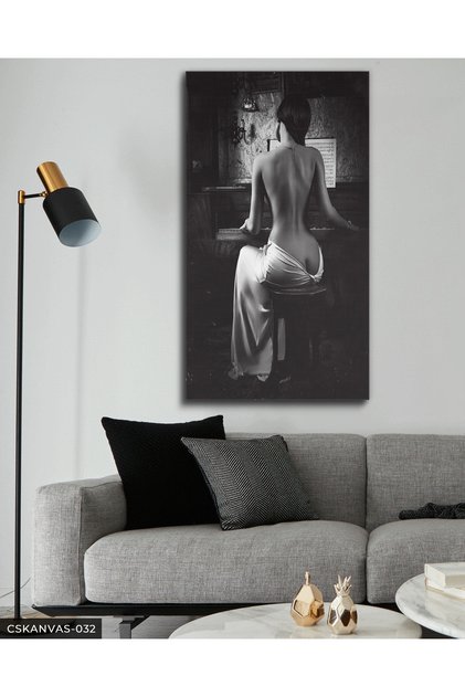 Woman Playing Piano One Piece Canvas, Canvas Painting