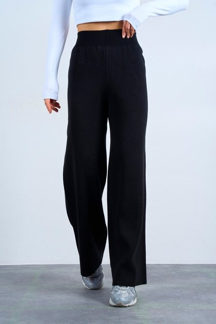Limited Edition Black Color Premium Yarn Knitwear Trousers