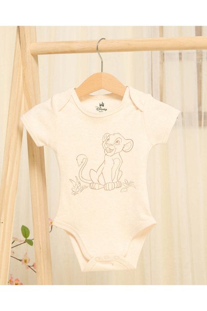 Baby Yellow Lion King Printed Bodysuit