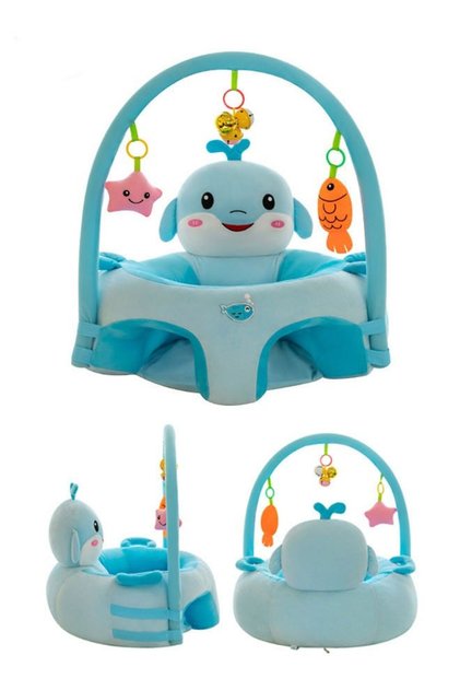 Baby Sitting Support Seat Sofa With Toys Rack Infant Learning Chair Perfect Toddler Gift