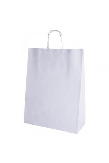 Set 20 Pungi cadou hartie alba , 54x14x50 cm