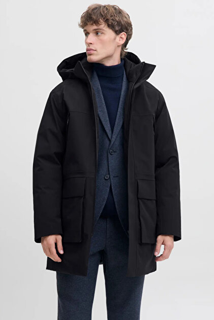 Jack & Jones Erkek Jprccmoon Su Geçirmez Kapüşonlu Kaban 12280904