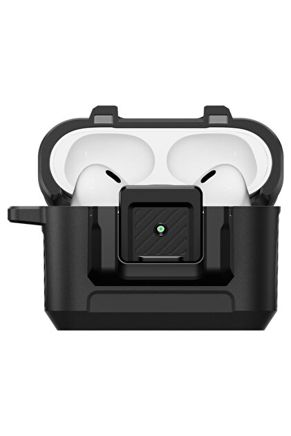 Spigen AirPods Pro 3. Nesil Kılıf Lock Fit Matte Black - ACS09825