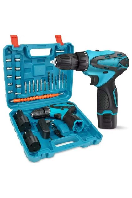 Cordless Brushless Drill Driver Set with 2 Lithium Batteries & Box