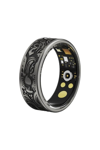 Smart Ring Fitness Tracker with Charging Case (Size 8) – Heart Rate, SpO₂, Sleep & Activity Moni
