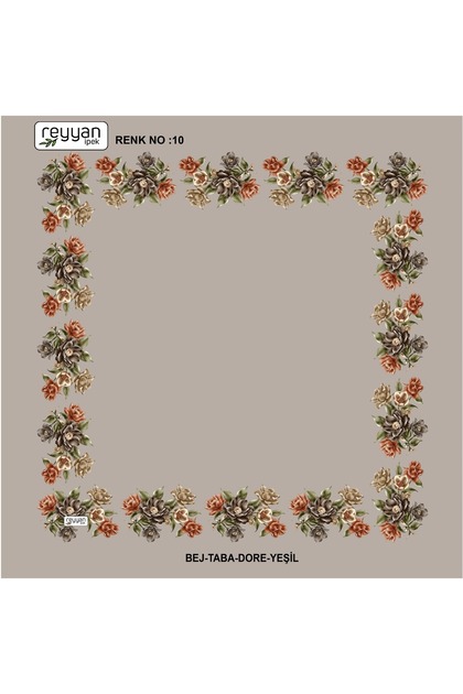 Чанта за писане Plain Floral 90 см Oyalık Yemeni Вътрешна тюл 90x90 см Център празен Краища Floral