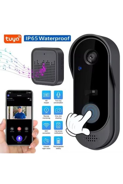 Interfon IP M9 Sonerie video inteligentă wireless (1080P, Wi-Fi, vedere nocturnă)