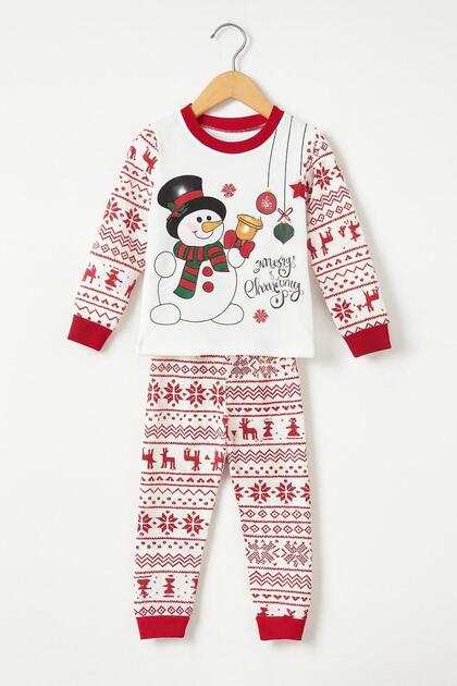 Girls-Boys Unisex Children's New Year Pajama Set/Christmas Christmas New Year Pajama Set