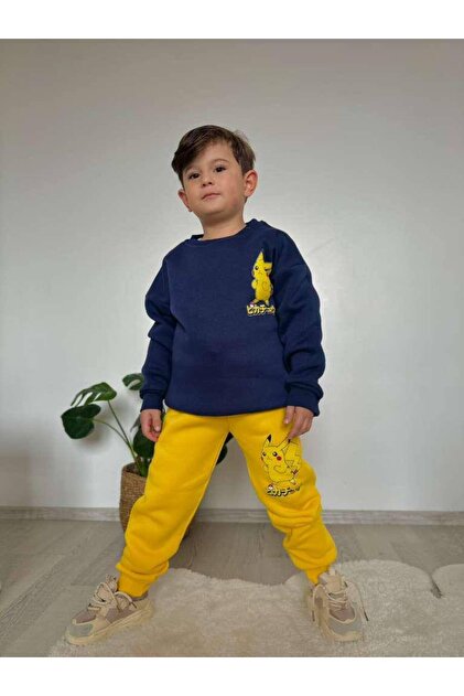 ÖZNUR Pokémon Pikachu Erkek Çocuk Eşofman Takımı (2'li Set