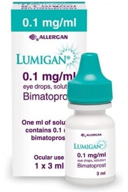 LUMIGAN 0.1 mg/ml Bimatoprost for eyelash and eyebrows growth