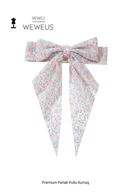 Women's Dusty Pink Sequin Bow Buckle