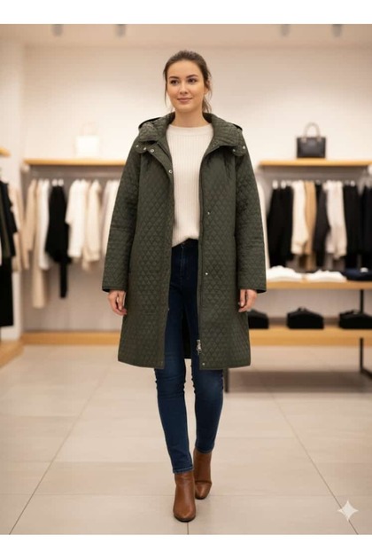 Zippered, Removable Ka Hooded Zun Coat