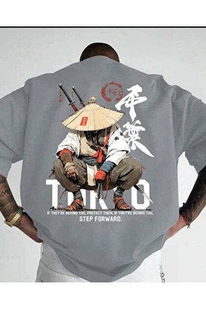 Men's Samurai Printed Oversized T-Shirt