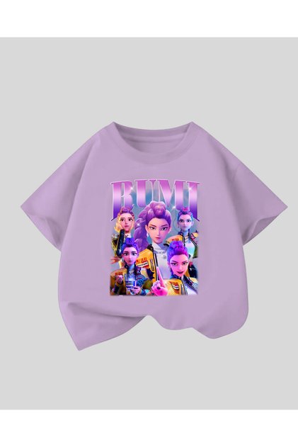 Kpop Demon Hunterix Kids Design Unisex Oversized T-Shirt