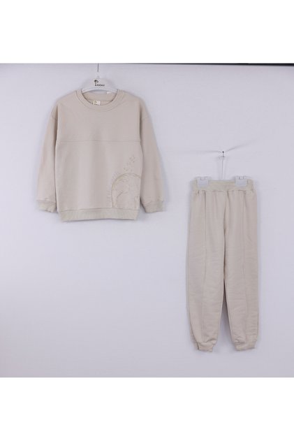 Boy'S, Cotton 2 Thread, World Print Detail, Bottom Top Sweatshirt Set Rb-605