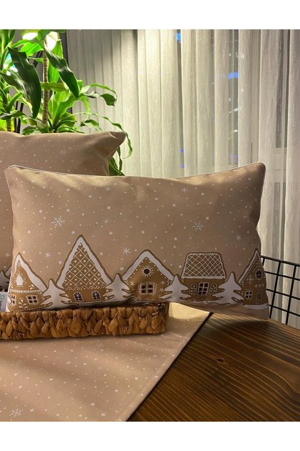 H1245-3050 Husă de pernă Bej Cookie Houses