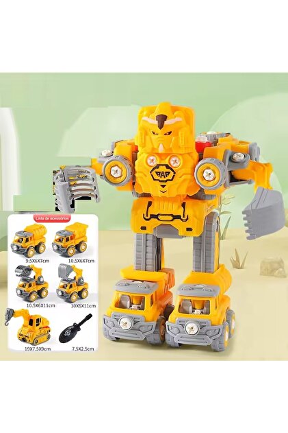 Brother Toys Sök Tak Birleşip Robot Olan 5 Adet Kırılmaz İş
